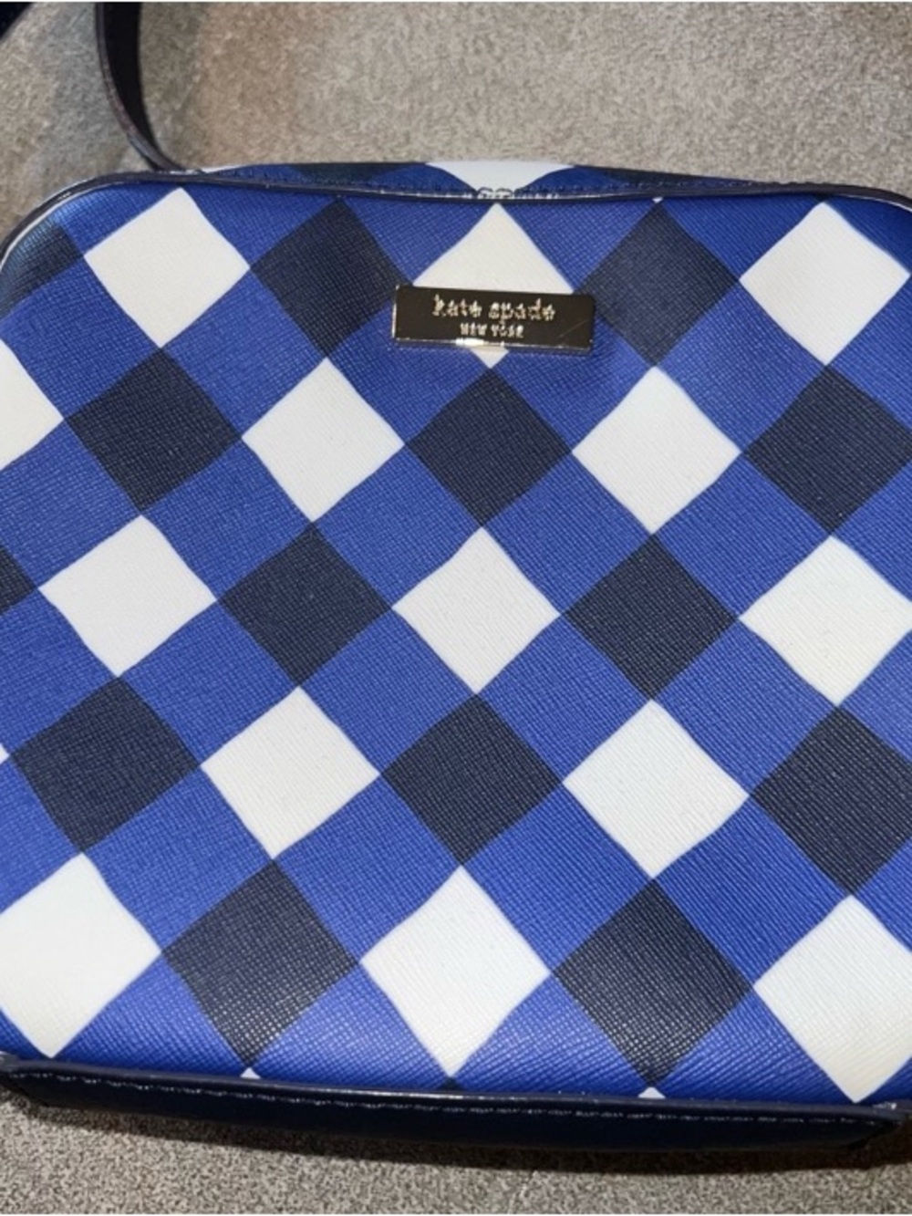 kate spade Blue, White & Black Check Crossbody Bag - Picture 2 of 5